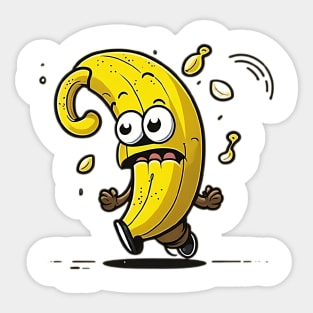 Funny cartoon banana Sticker